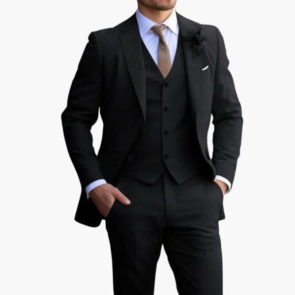Dei Giovani Men’s Elegant Complete Suit Modern Slim Fit Formal Wear